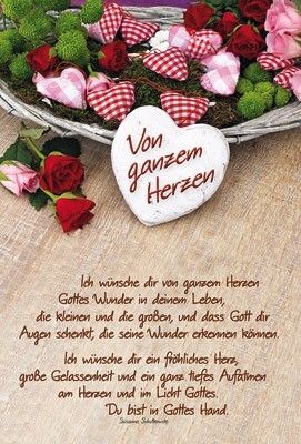 Faltkarte Von Ganzem Herzen Geburtstag