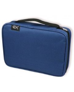 Bibeltasche XL "Fisch" - blau