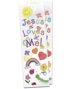 Kinder-Lesezeichen "Jesus loves me" - 10er Set
