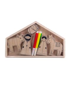 Krippe Heilige Familie zum Anmalen