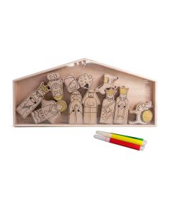 Krippe zum Ausmalen (12-teilig) 'Heilige Familie'
