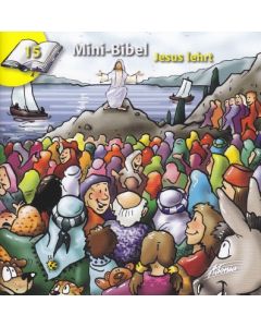 Markus Hottiger - Die Mini-Bibel 15 - Jesus lehrt (Adonia) - Cover 2D mit Illustrationen von Claudia Kündig