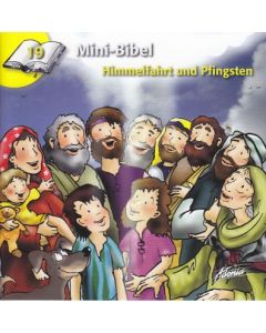 Markus Hottiger - Die Mini-Bibel 19 - Himmelfahrt und Pfingsten (Adonia) - Cover 2D mit Illustrationen von Claudia Kündig