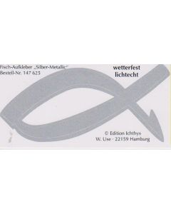 Fischaufkleber Ichthys "Silber Metallic"