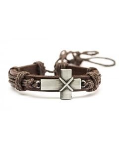 Leder-Armband Kreuz