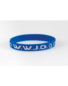 Armband "W.W.J.D. - Taube - What would Jesus do?- blau