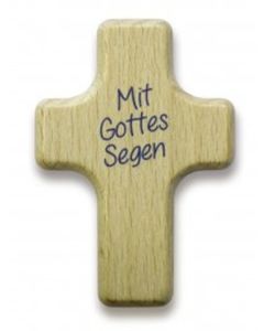 Handschmeichler Kreuz "Mit Gottes Segen"