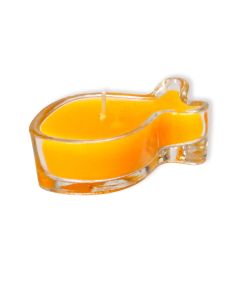 Kerzenglas - Fisch gelb