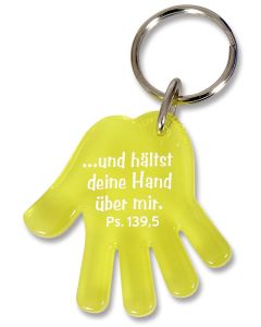 Schlüsselanhänger "Hand" - gelb