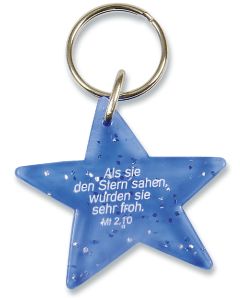 Schlüsselanhänger "Stern" - blau