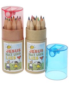 Stifte Box "Jesus hat uns lieb" - rot