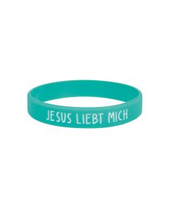 Armband "Jesus liebt mich" - smaragdgrün