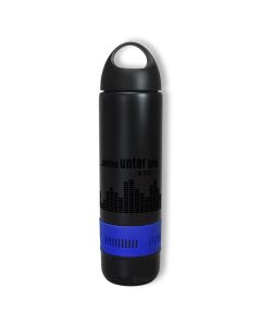 Thermosflasche mit Bluetooth Lautsprecher - blau