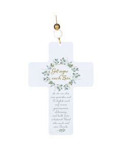Glas-Kreuz 'Gott segne euch zwei - Gold-Edition'