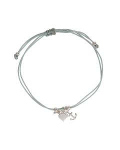 Armband Textil "Anker/Herz"