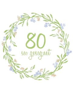 Serviette - 80. Geburtstag