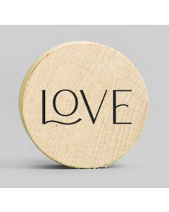 Holzmagnet Love