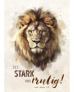 Poster A3 Sei stark und mutig! nach Josua 1,9