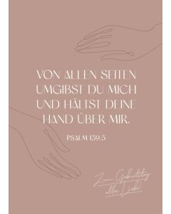 Postkarte Von allen Seiten umgibst du mich und hältst deine Hand über mir 12 Ex.