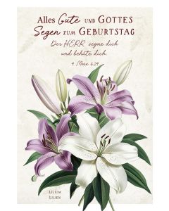 Postkarte Alles Gute und Gottes Segen zum Geburtstag 12 Ex.
