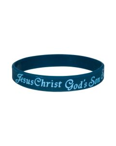Silikonarmband 'Jesus Christ - God's Son - Saviour - Ichthys'