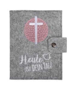 Buch-Schutzumschlag "Kreuz" rosa