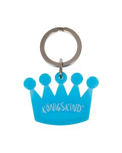 Schlüsselanhänger "Krone-Königskind" blau-türkis