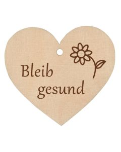 Holzherz - Bleib gesund