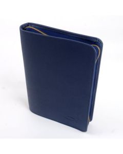 Bibelhülle Appleskin mit Blindprägung "Fisch" 22x14,7x3,8 - marineblau