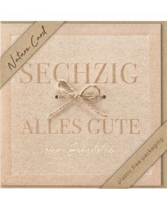 Faltkarte 'Sechzig - Alles Gute zum Geburtstag'