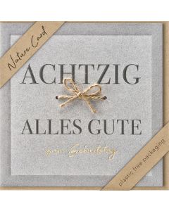 Faltkarte "Achtzig" - Alles Gute"