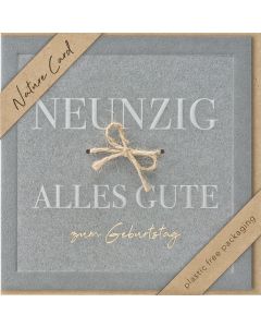 Faltkarte 'Neunzig - Alles Gute zum Geburtstag'