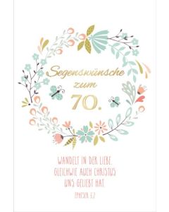 Faltkarte "Segenswünsche zum 70."