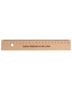 Holzlineal "Gottes Maßstab ist die Liebe"
