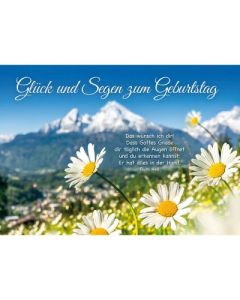 Postkarten: Glück & Segen zum Geburtstag, 4 Stück