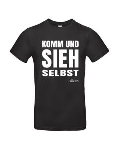 T-Shirt "Komm u.sieh selbst" schwarz, XXL