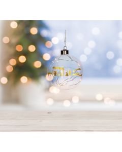 Glaskugel mit LED-Lichterkette