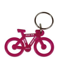 Schlüsselanhänger Fahrrad - pink