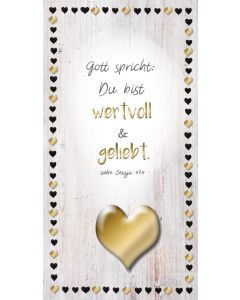 Metallschild "wertvoll & geliebt"