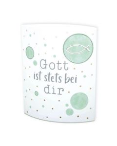 LED-Papierlaterne "Gott ist stets bei dir"