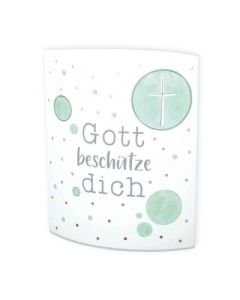 LED-Papierlaterne "Gott beschütze dich"