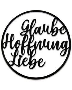 Wanddeko 'Glaube-Hoffnung-Liebe'