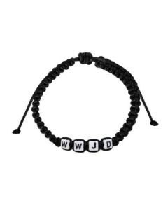 Armband mit Würfelbuchstaben "WWJD"