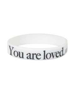 Armband "You are loved" - weiß