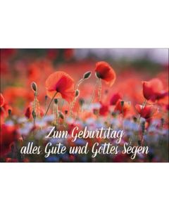 Postkarten: Zum Geburtstag alles Gute 4 Stück