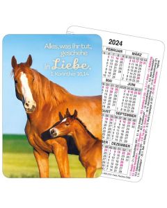 Jahreslosung 2024 - Spielkartenkalender Pferd