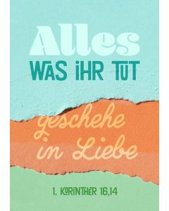 Jahreslosung 2024 - Poster A3 "bunt"