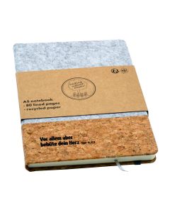 972778-Produktinformationen "Notizbuch DIN A5 aus Kork & RPET-Filz" | CB Buchshop