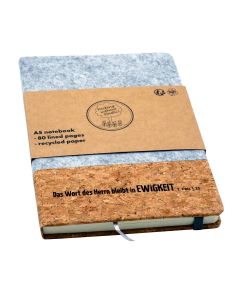 972778-Produktinformationen "Notizbuch DIN A5 aus Kork & RPET-Filz" | CB Buchshop