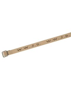 Armband "WWJD" gewebt - beige